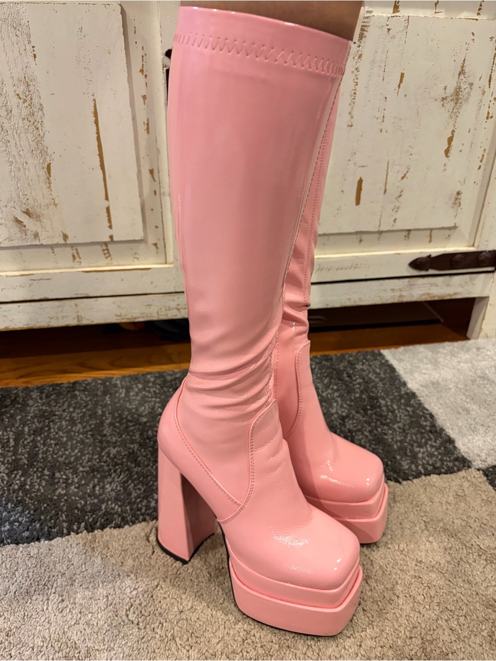 WetKiss Platform Knee High Boots Women - Size 6